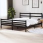 vidaXL Massivholzbett Schwarz Kiefer 180x200 cm vidaXL Massivholzbett Schwarz Kiefer 180x200 cm