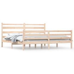 vidaXL Massivholzbett Kiefer 200x200 cm