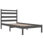 vidaXL Massivholzbett Grau Kiefer 90x200 cm vidaXL Massivholzbett Grau Kiefer 90x200 cm