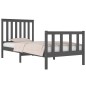 vidaXL Massivholzbett Grau Kiefer 75x190 cm vidaXL Massivholzbett Grau Kiefer 75x190 cm