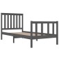 vidaXL Massivholzbett Grau Kiefer 75x190 cm vidaXL Massivholzbett Grau Kiefer 75x190 cm
