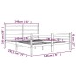vidaXL Massivholzbett Kiefer 140x190 cm Schwarz vidaXL Massivholzbett Kiefer 140x190 cm Schwarz