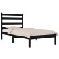 vidaXL Massivholzbett Schwarz Kiefer 75x190 cm vidaXL Massivholzbett Schwarz Kiefer 75x190 cm