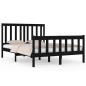vidaXL Massivholzbett Schwarz Kiefer 120x190 cm vidaXL Massivholzbett Schwarz Kiefer 120x190 cm