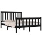 vidaXL Massivholzbett Schwarz Kiefer 120x190 cm vidaXL Massivholzbett Schwarz Kiefer 120x190 cm