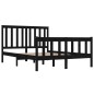 vidaXL Massivholzbett Schwarz Kiefer 120x190 cm vidaXL Massivholzbett Schwarz Kiefer 120x190 cm