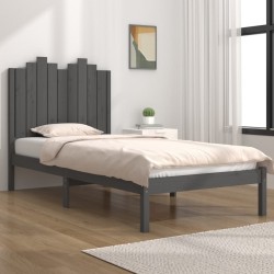 vidaXL Massivholzbett Grau Kiefer 90x190 cm