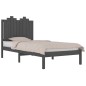 vidaXL Massivholzbett Grau Kiefer 90x190 cm vidaXL Massivholzbett Grau Kiefer 90x190 cm