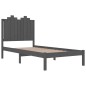 vidaXL Massivholzbett Grau Kiefer 90x190 cm vidaXL Massivholzbett Grau Kiefer 90x190 cm