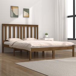 vidaXL Massivholzbett Honigbraun Kiefer 120x190 cm