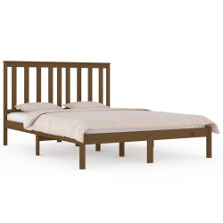 vidaXL Massivholzbett Honigbraun Kiefer 120x190 cm