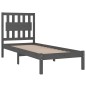 vidaXL Massivholzbett Grau Kiefer 90x200 cm vidaXL Massivholzbett Grau Kiefer 90x200 cm