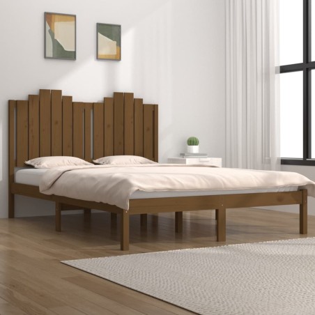 vidaXL Massivholzbett Honigbraun Kiefer 140x190 cm