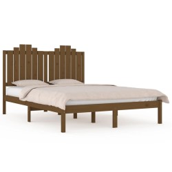 vidaXL Massivholzbett Honigbraun Kiefer 140x190 cm