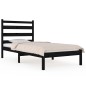 vidaXL Massivholzbett Schwarz Kiefer 100x200 cm vidaXL Massivholzbett Schwarz Kiefer 100x200 cm