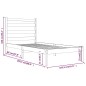 vidaXL Massivholzbett Schwarz Kiefer 100x200 cm vidaXL Massivholzbett Schwarz Kiefer 100x200 cm
