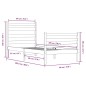 vidaXL Massivholzbett Kiefer 90x200 cm vidaXL Massivholzbett Kiefer 90x200 cm