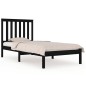 vidaXL Massivholzbett Schwarz Kiefer 90x190 cm vidaXL Massivholzbett Schwarz Kiefer 90x190 cm