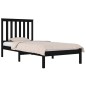 vidaXL Massivholzbett Schwarz Kiefer 90x190 cm vidaXL Massivholzbett Schwarz Kiefer 90x190 cm