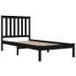 vidaXL Massivholzbett Schwarz Kiefer 90x190 cm vidaXL Massivholzbett Schwarz Kiefer 90x190 cm
