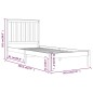 vidaXL Massivholzbett Schwarz Kiefer 90x190 cm vidaXL Massivholzbett Schwarz Kiefer 90x190 cm