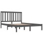 vidaXL Massivholzbett Grau Kiefer 140x190 cm