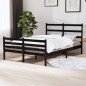 vidaXL Massivholzbett Schwarz Kiefer 120x190 cm vidaXL Massivholzbett Schwarz Kiefer 120x190 cm