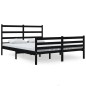 vidaXL Massivholzbett Schwarz Kiefer 120x190 cm vidaXL Massivholzbett Schwarz Kiefer 120x190 cm
