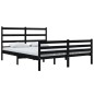 vidaXL Massivholzbett Schwarz Kiefer 120x190 cm vidaXL Massivholzbett Schwarz Kiefer 120x190 cm