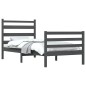 vidaXL Massivholzbett Kiefer 100x200 cm Grau vidaXL Massivholzbett Kiefer 100x200 cm Grau