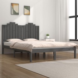 vidaXL Massivholzbett Grau Kiefer 150x200 cm