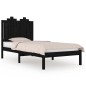 vidaXL Massivholzbett Schwarz Kiefer 100x200 cm vidaXL Massivholzbett Schwarz Kiefer 100x200 cm