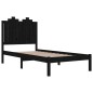 vidaXL Massivholzbett Schwarz Kiefer 100x200 cm vidaXL Massivholzbett Schwarz Kiefer 100x200 cm
