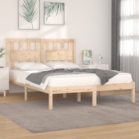 vidaXL Massivholzbett Kiefer 200x200 cm