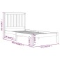 vidaXL Massivholzbett Kiefer 90x200 cm vidaXL Massivholzbett Kiefer 90x200 cm
