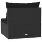 vidaXL 4-Sitzer Sofa mit Kissen Schwarz Poly Rattan vidaXL 4-Sitzer Sofa mit Kissen Schwarz Poly Rattan