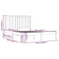 vidaXL Massivholzbett Schwarz Kiefer 120x190 cm