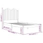 vidaXL Massivholzbett Grau Kiefer 90x200 cm vidaXL Massivholzbett Grau Kiefer 90x200 cm