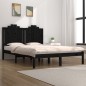 vidaXL Massivholzbett Schwarz Kiefer 200x200 cm vidaXL Massivholzbett Schwarz Kiefer 200x200 cm