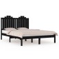 vidaXL Massivholzbett Schwarz Kiefer 200x200 cm vidaXL Massivholzbett Schwarz Kiefer 200x200 cm