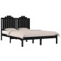 vidaXL Massivholzbett Schwarz Kiefer 200x200 cm vidaXL Massivholzbett Schwarz Kiefer 200x200 cm