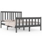 vidaXL Massivholzbett Grau Kiefer 120x190 cm vidaXL Massivholzbett Grau Kiefer 120x190 cm