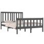 vidaXL Massivholzbett Grau Kiefer 120x190 cm vidaXL Massivholzbett Grau Kiefer 120x190 cm