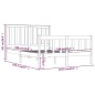 vidaXL Massivholzbett Grau Kiefer 120x190 cm vidaXL Massivholzbett Grau Kiefer 120x190 cm