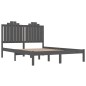 vidaXL Massivholzbett Grau Kiefer 200x200 cm vidaXL Massivholzbett Grau Kiefer 200x200 cm