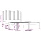 vidaXL Massivholzbett Grau Kiefer 200x200 cm vidaXL Massivholzbett Grau Kiefer 200x200 cm