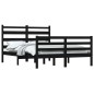 vidaXL Massivholzbett Kiefer 140x200 cm Schwarz vidaXL Massivholzbett Kiefer 140x200 cm Schwarz