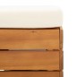 Gartentisch und Hocker mit Kissen Massivholz Akazie Gartentisch und Hocker mit Kissen Massivholz Akazie