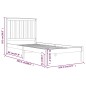 vidaXL Massivholzbett Schwarz Kiefer 100x200 cm vidaXL Massivholzbett Schwarz Kiefer 100x200 cm