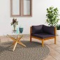 Modulares Ecksofa mit Dunkelgrauen Kissen Massivholz Akazie Modulares Ecksofa mit Dunkelgrauen Kissen Massivholz Akazie